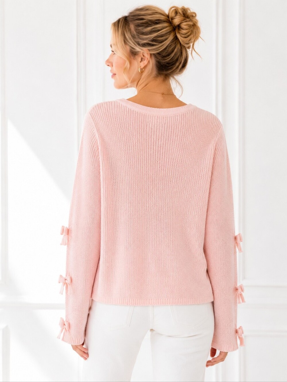 Elle | Knit Sweater Size Large Soft Cozy Pullover Long Sleeve Classic Neutral - Picture 2 of 10